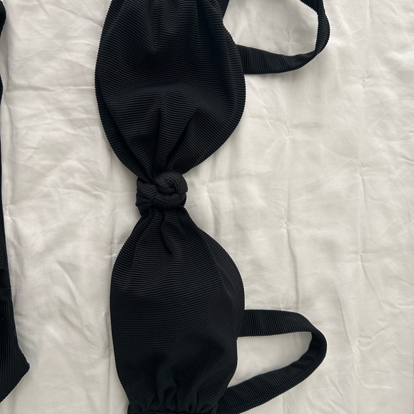 Beach Riot Black Ribbed Bikini Top and Bottom - Picture 2 of 5